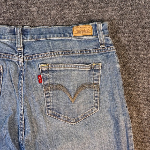 Levi's 512 Straight Jeans Women 14 Medium Blue Perfectly Slimming Denim Stretch - Picture 5 of 8